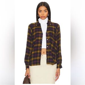 Rails Black and Yellow Plaid Button-Down Shirt